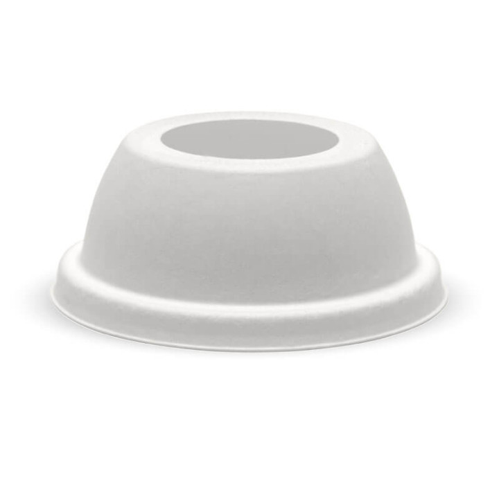 BioCane Dome wide hole lid for Cold Paper Cups - White  1380 pcs