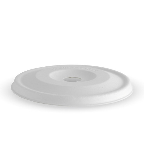 BioCane Flat lid for 32oz Cold Paper Cups - White  1000 pcs