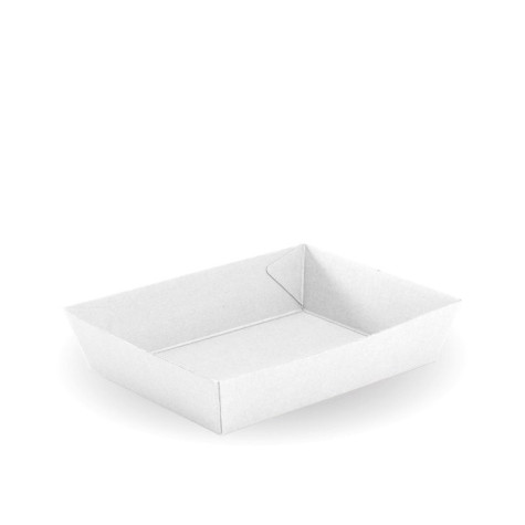 Medium Salad / Sandwich/Tacos Tray 180 x 134 x 45mm - FSC Certified - White  250 pcs