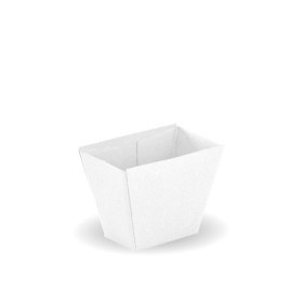Hot Chips / Salad Box/Tray - 70 x 45 x 90mm - FSC Certified - White  500 pcs