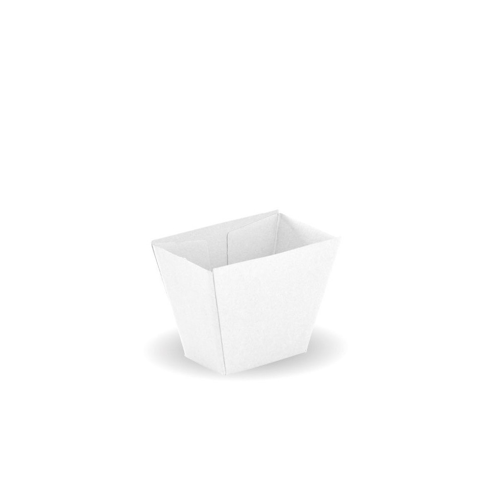 Hot Chips / Salad Box/Tray - 70 x 45 x 90mm - FSC Certified - White  500 pcs