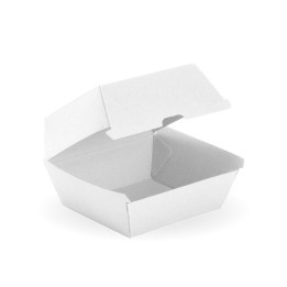 Large Burger BioBoard Box 120 x 120 x 100mm - White  150 pcs