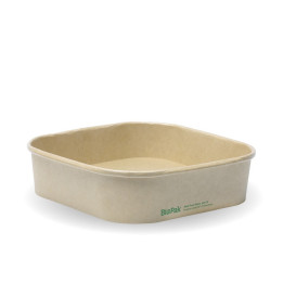 750ml square container with PLA lining (320gsm) FSC Mix - kraft  300 pcs