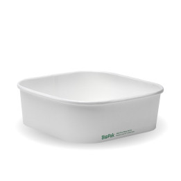 1000ml square container with PLA lining (320gsm) FSC Mix - white  300 pcs