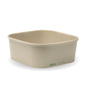 1200ml square container with PLA lining (320gsm) FSC Mix - kraft  300 pcs