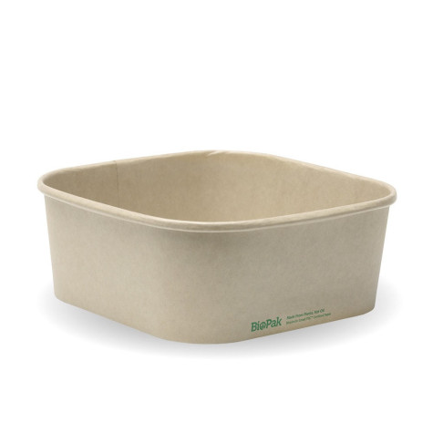 1200ml square container with PLA lining (320gsm) FSC Mix - kraft  300 pcs