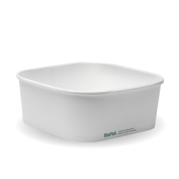 1200ml square container with PLA lining (320gsm) FSC Mix - white  300 pcs
