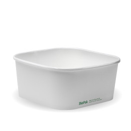 1400ml square container with PLA lining (320gsm) FSC Mix - white  300 pcs