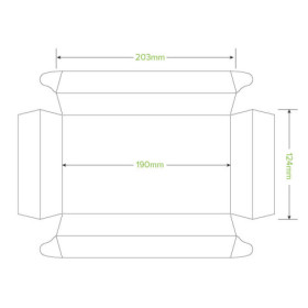 BioBoard Large Sushi Tray - kraft and black  300 pcs