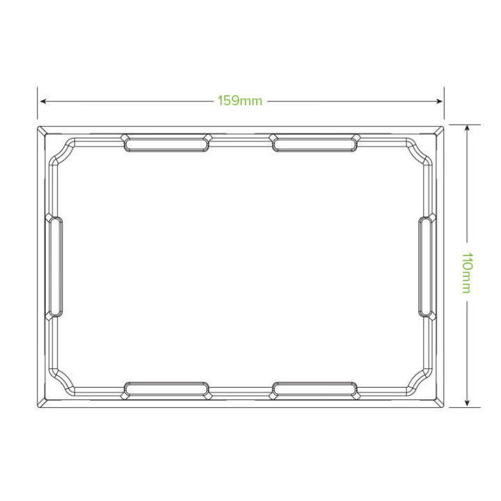 PET Lid for Small BioBoard Sushi Tray  300 pcs