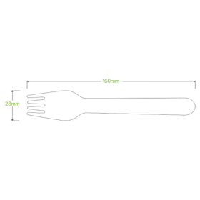 Fork 16cm Bulk Pack FSC - Wood  2000 pcs