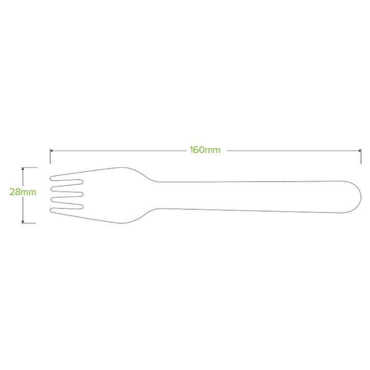 Fork 16cm Bulk Pack FSC - Wood  2000 pcs