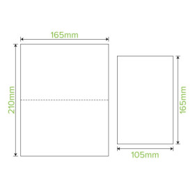 2-ply Quilted single saver BioDispenser napkin - Natural  6000 pcs
