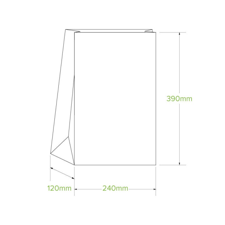 16 SOS paper bag - 240 x 390 x120mm - kraft  250 pcs