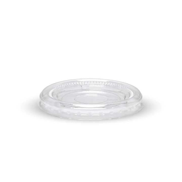 PET Lid for 45-90-120ml Paper Sauce Cup - White  2500 pcs