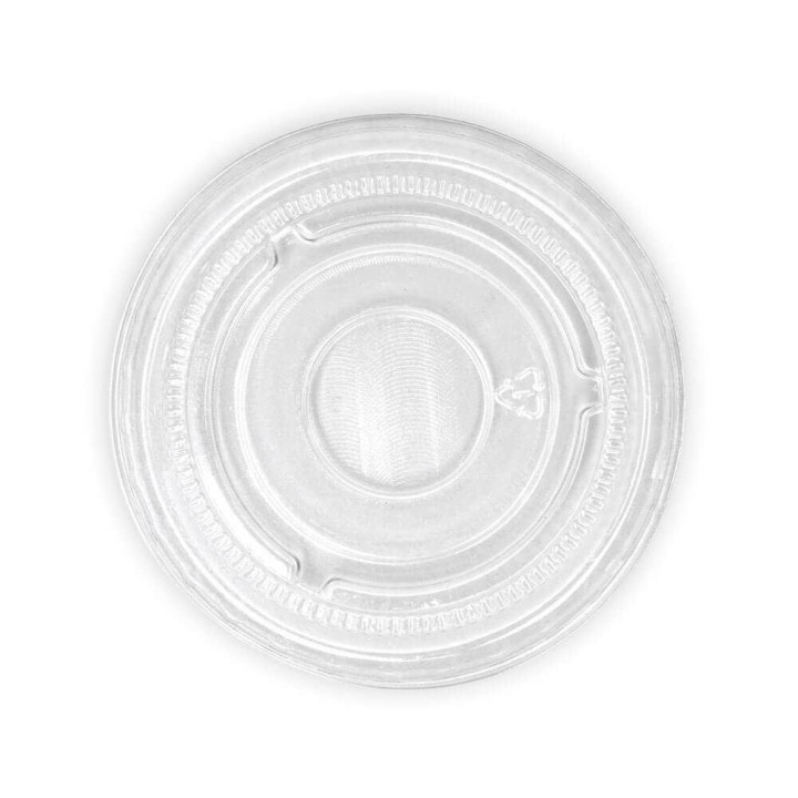 PET Lid for 45-90-120ml Paper Sauce Cup - White  2500 pcs