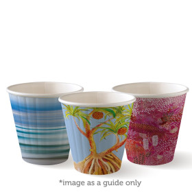 BioPak Art Series Paper Coffee Cups (DW) - 1000pcs - Compostable Cup