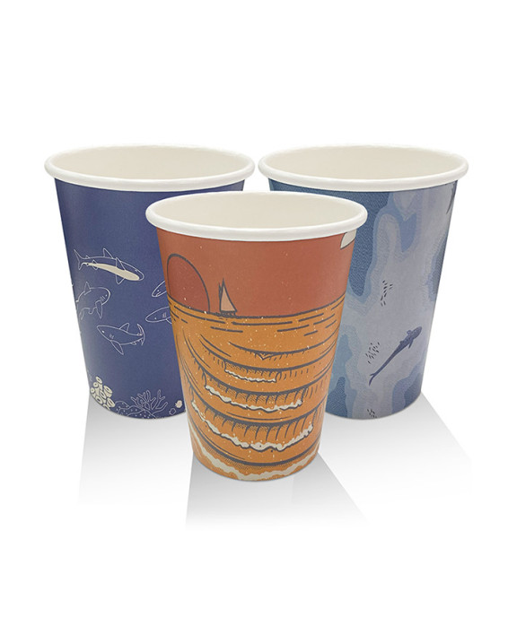 12oz Aqueous Coated Art Series Single Wall Cup (90mm) - 1000 pcs