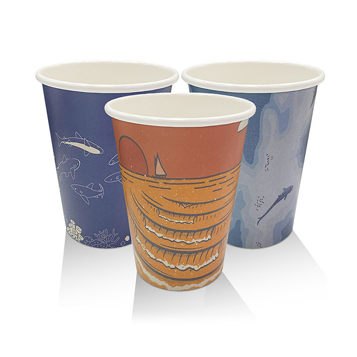 12oz Aqueous Coated Art Series Single Wall Cup (90mm) - 1000 pcs