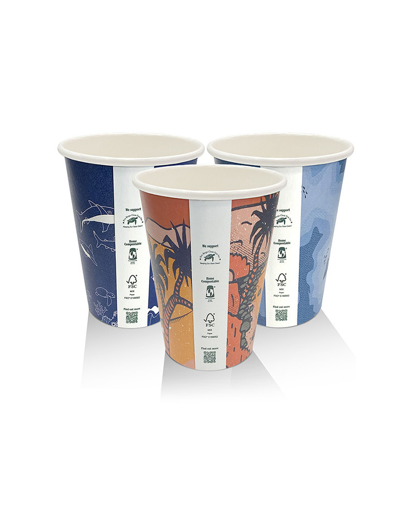 12oz Aqueous Coated Art Series Single Wall Cup (90mm) - 1000 pcs