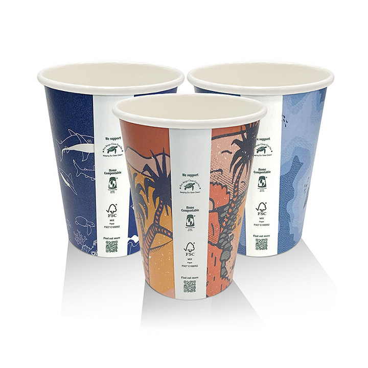 12oz Aqueous Coated Art Series Single Wall Cup (90mm) - 1000 pcs