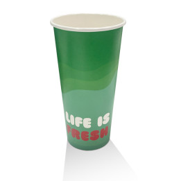 22oz Aqueous Coated Cold Paper Cup - 1000 pcs