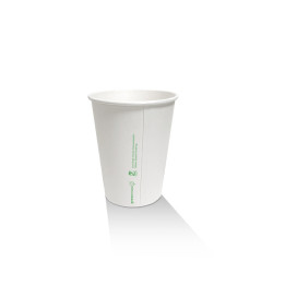 8oz Aqueous Coated White Single Wall Cup - 1000 pcs