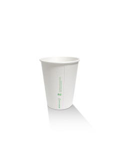 8oz Aqueous Coated White Single Wall Cup - 1000 pcs
