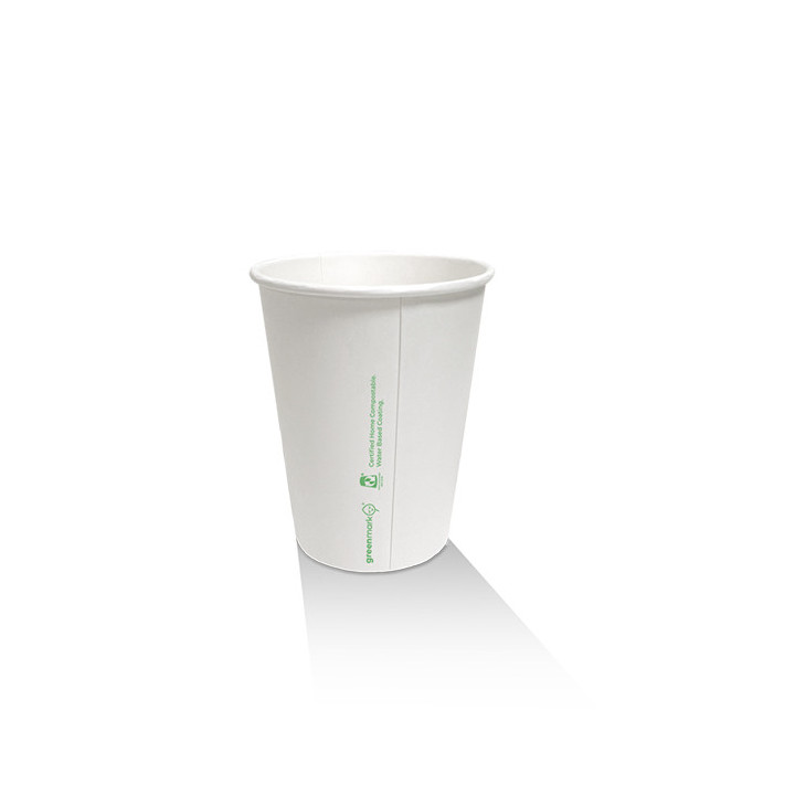 8oz Aqueous Coated White Single Wall Cup - 1000 pcs