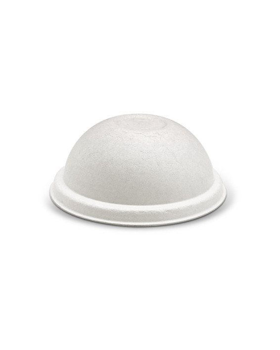 90mm White Dome Lid (Bagasse) - 1000 pcs
