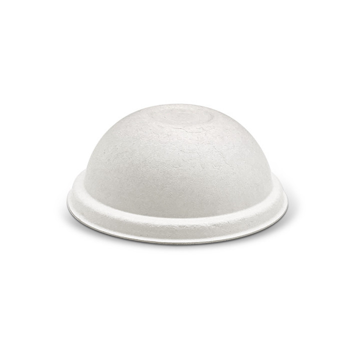 90mm White Dome Lid (Bagasse) - 1000 pcs