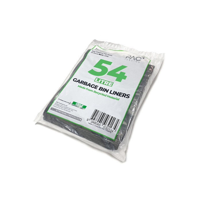 54L All-Purpose LDPE Bin Liners (20.5 microns) - 250 pcs