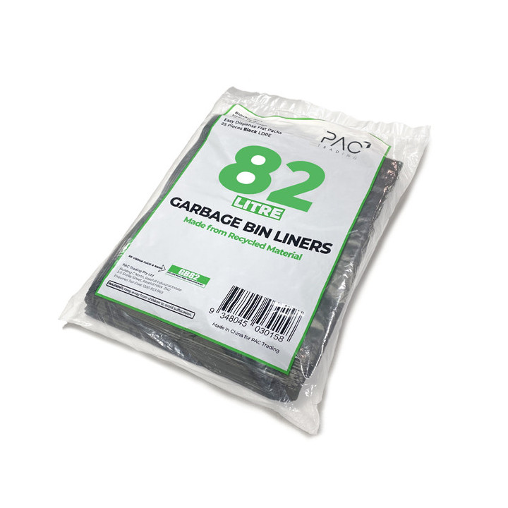 82L Heavy Duty LDPE Bin Liners (20.5 microns) - 250 pcs