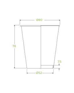 6oz Coffee Cup BioPlastic Single Wall Art Series - Fits Small Lids - 1000 pcs