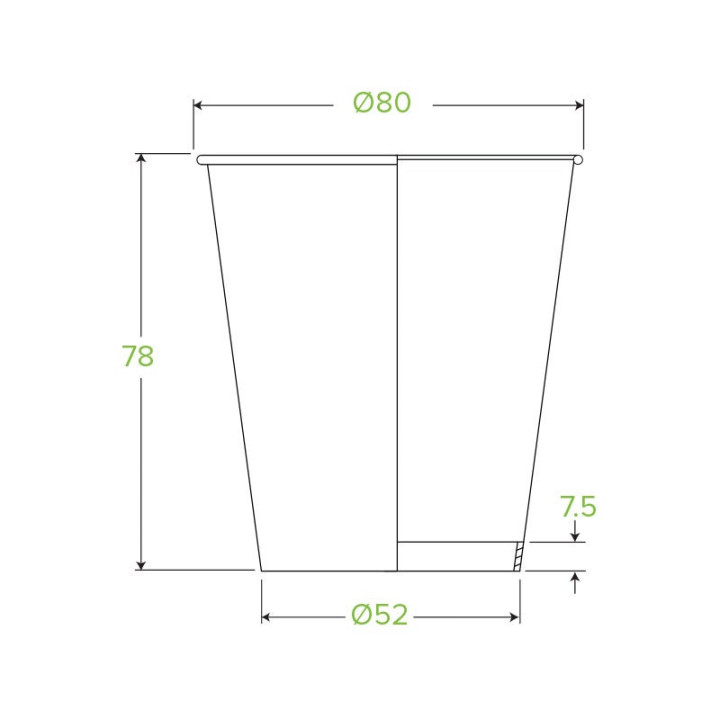6oz Coffee Cup BioPlastic Single Wall Art Series - Fits Small Lids - 1000 pcs