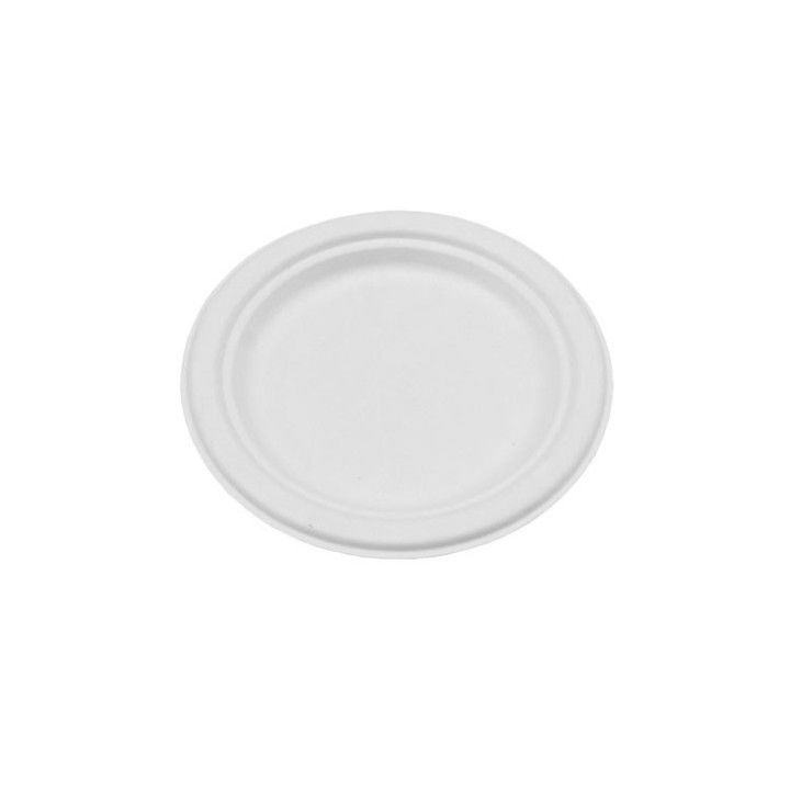 6.75" Sugarcane Bagasse Round Plate  1000 pcs