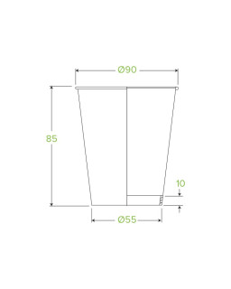 8oz (90 mm) SW Coffee BioCup Art Series - 1000pcs