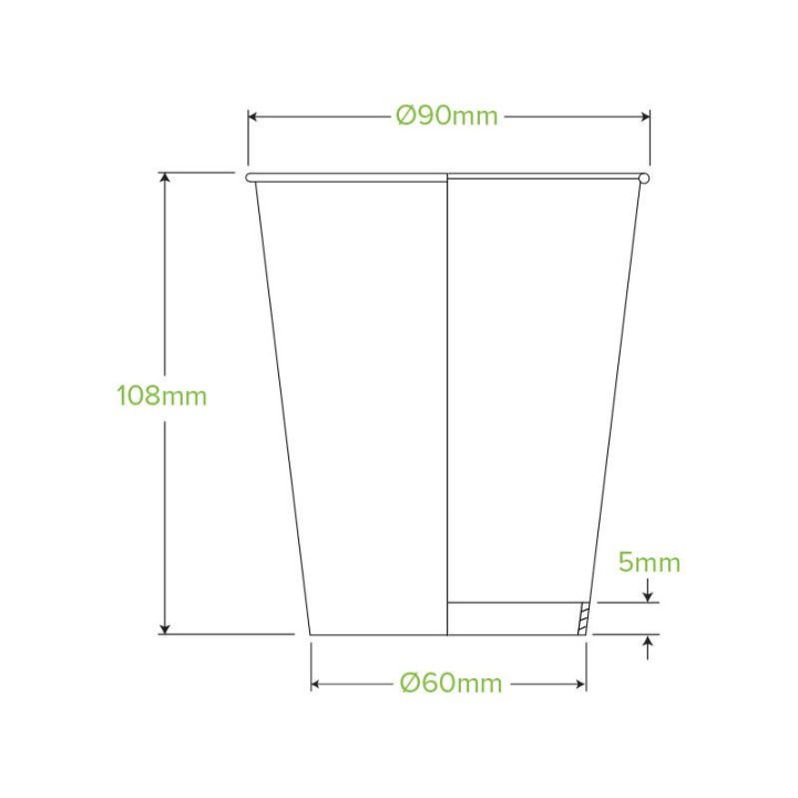 12oz Single Wall Bio Coffee Cup Art Series  1000 pcs
