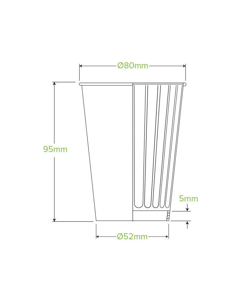 8oz Double Wall Bio Coffee Cup Art Series 1000 pcs