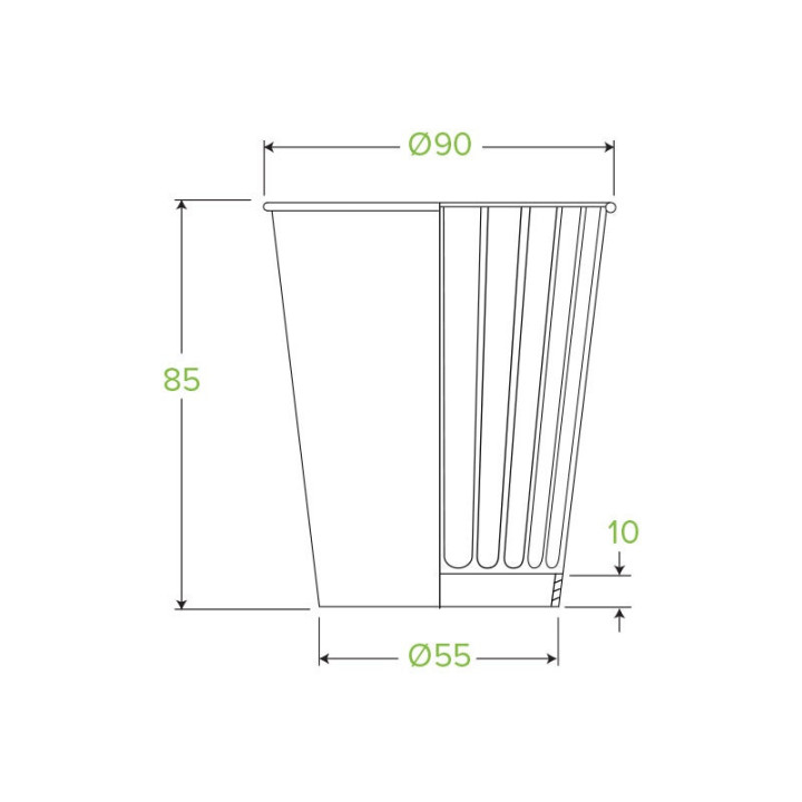 BioPak Art Series Paper Coffee Cups (DW) - 1000pcs - Compostable Cup