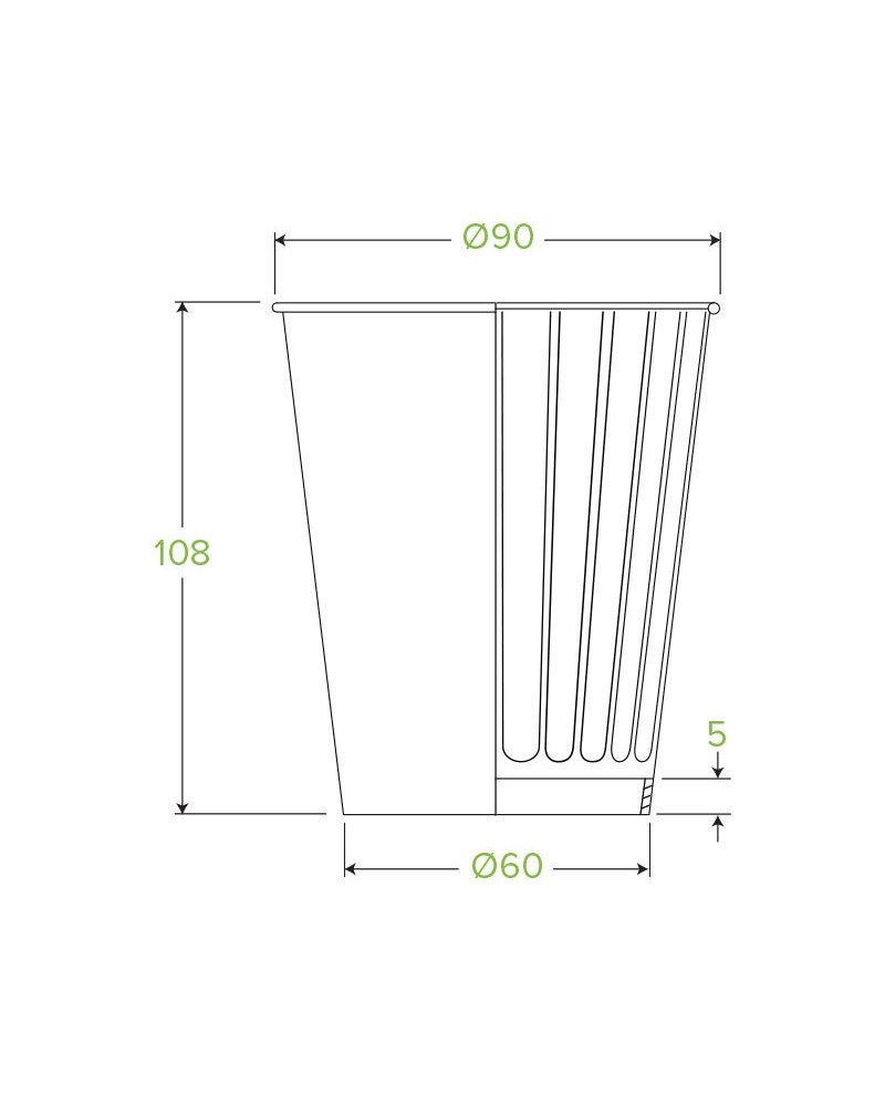 12oz Double Wall Bio Coffee Cup Art Series 1000 pcs