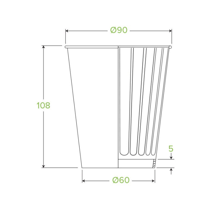 12oz Double Wall Bio Coffee Cup Art Series  1000 pcs