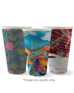 16oz Double Wall Bio Coffee Cup Art Series  600 pcs