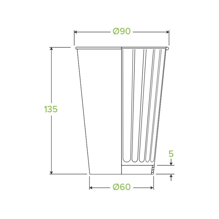 16oz Double Wall Bio Coffee Cup Art Series  600 pcs