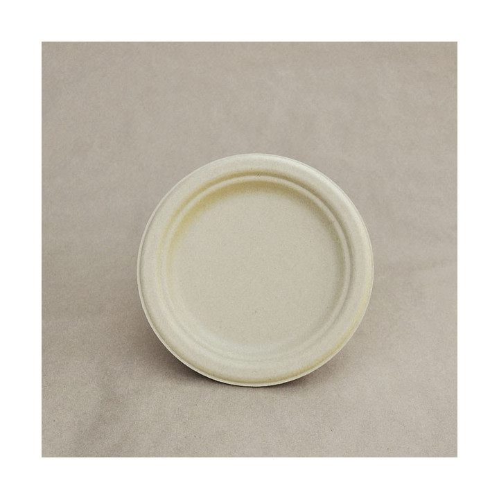 6.75" Round Plate Bamboo Pulp  1000 pcs