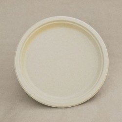 9" Round Plate Bamboo Pulp  500 pcs