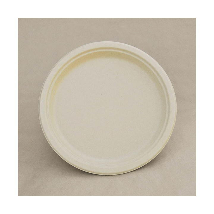 9" Round Plate Bamboo Pulp  500 pcs