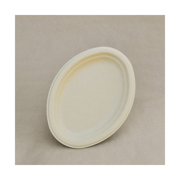 Small Oval Plate Bamboo Pulp  500 pcs
