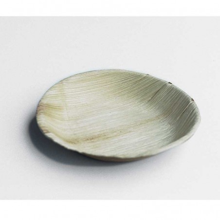 7" Round Plate Palm Leaf Natural TakeAway  100 pcs