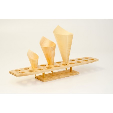 Wooden Gourmet Pine Cone Serving Stand 20 holes FST Certified  16 pcs